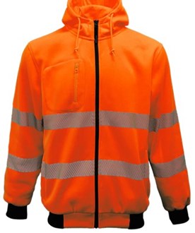 WORK GUARD PC HI VIS HOODIE - Full Zip, Polyester