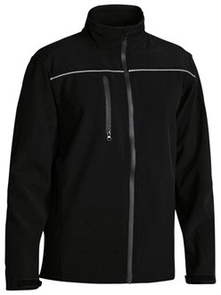BISLEY MENS SOFTSHELL JACKET - STRETCH FABRIC FOR COMFORT , SHOWERPROOF