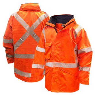 HI VIS FIRE RETARDANT ES JACKET, TTMC, WATERPROOF