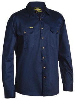 COTTON DRILL SHIRT - | Long Sleeve | Look Good | Hard Wearing